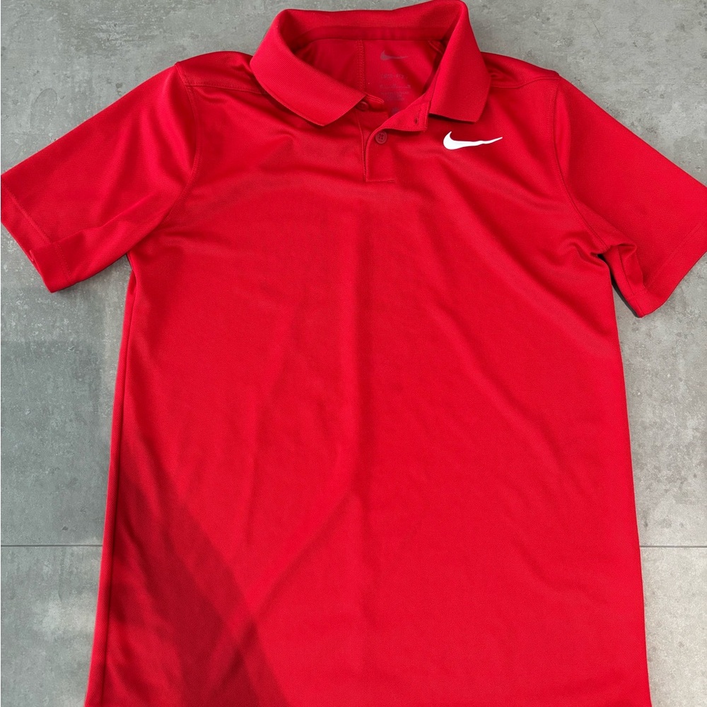 Nike Red Dri-Fit Golf Polo